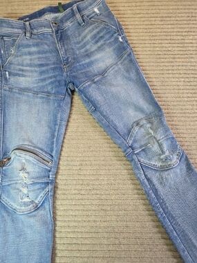 G Star Raw 32/32 5620 3D Zip Knee Skinny Denim Pants Jeans Trousers Chinos